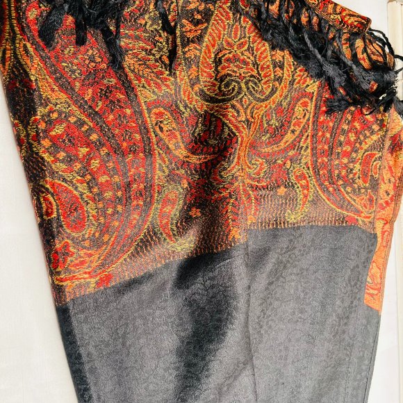 Vintage 100% Pashmina Scarf – Central Asian Design - Picture 4 of 4